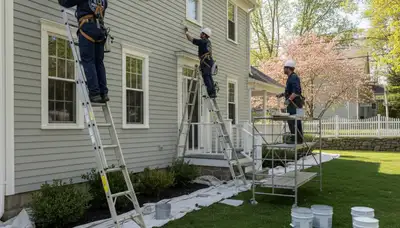 Painting contractor in Reading, MA providing interior and exterior house painting services
