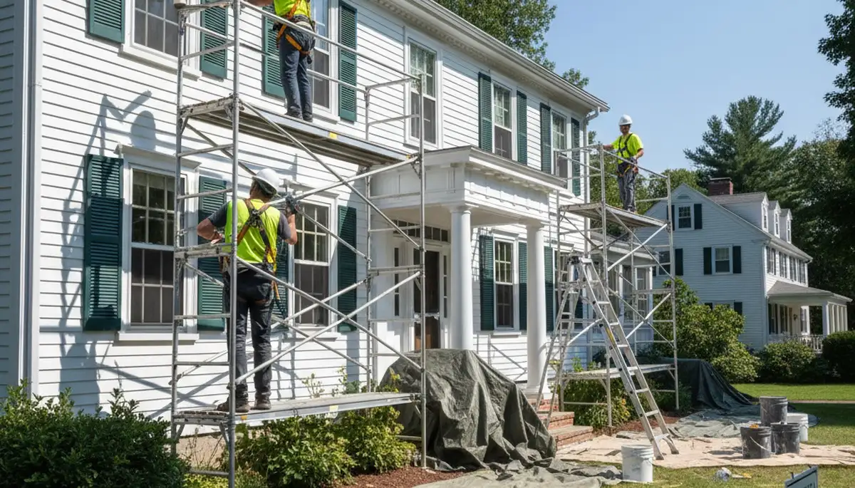 Painting contractor in Reading, MA offering professional interior and exterior house painting services