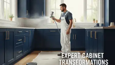 Cabinet painting service in Reading, MA for durable kitchen cabinet refinishing