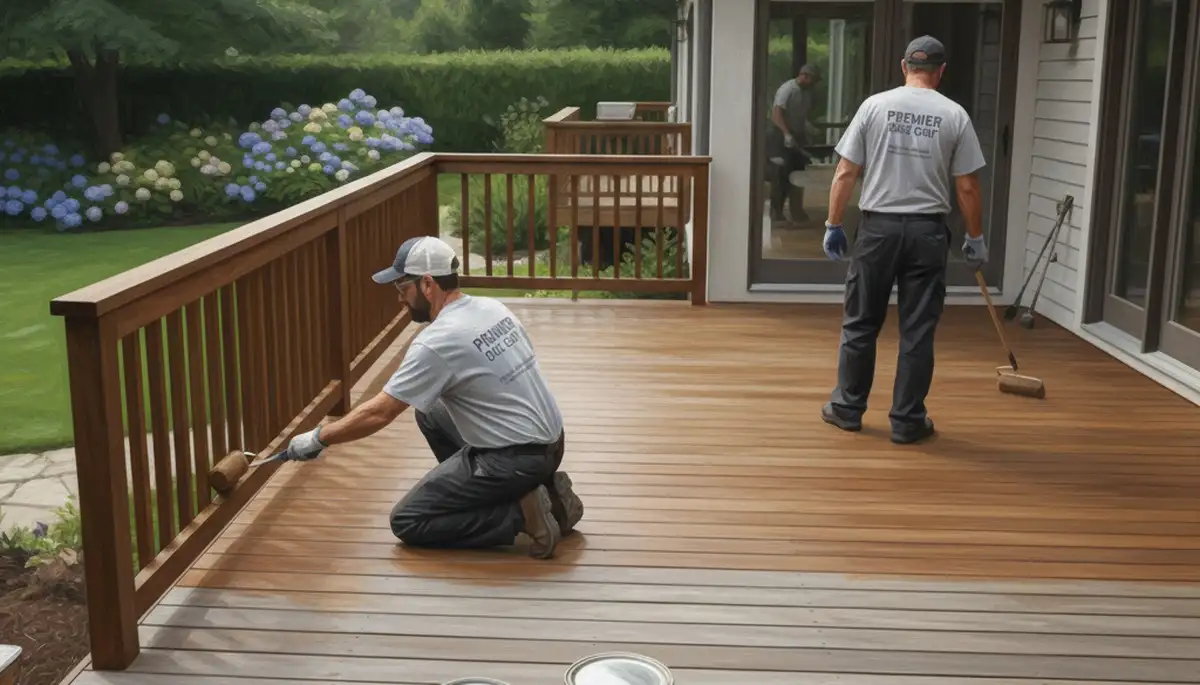 Deck painting in Reading, MA by Reading Paint Pros for weather-resistant, professional deck protection