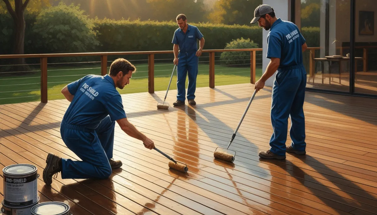 Deck sealing in Reading, MA by Reading Paint Pros for weather-resistant wood protection