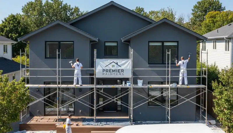 Exterior house painting in Reading, MA by Reading Paint Pros for durable weather protection