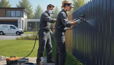Fence painting service in Reading, MA for weather protection and a clean, finished look