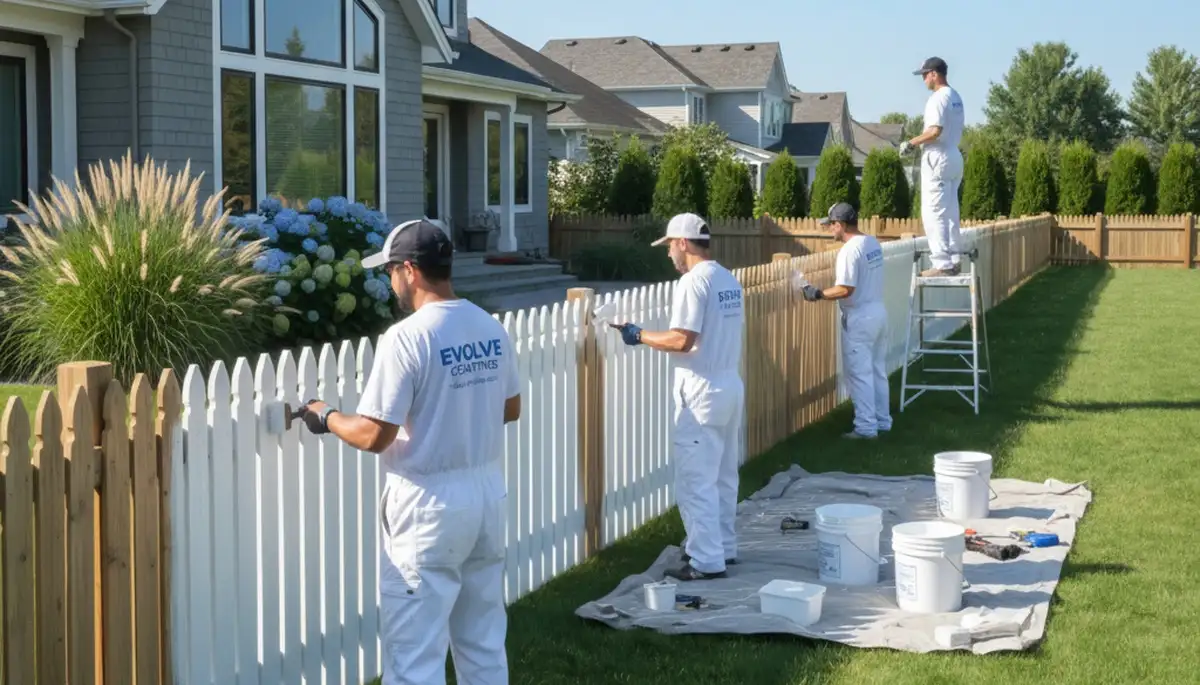 Fence painting service in Reading, MA protecting wood from weather, moisture, and sun damage