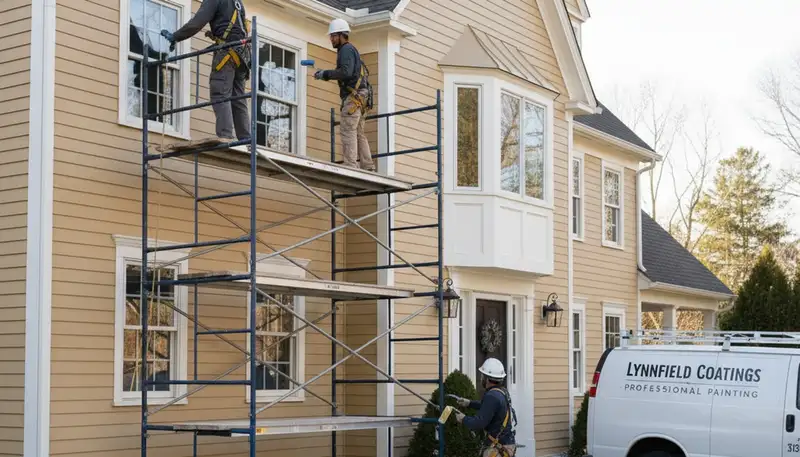 Reading, MA painting company team preparing interior house painting services