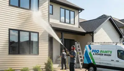 Vinyl siding pressure cleaning in Reading, MA by Reading Paint Pros for mold and mildew removal