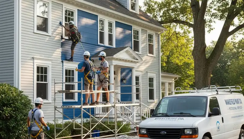 Painting contractor in Reading, MA providing interior and exterior house painting services